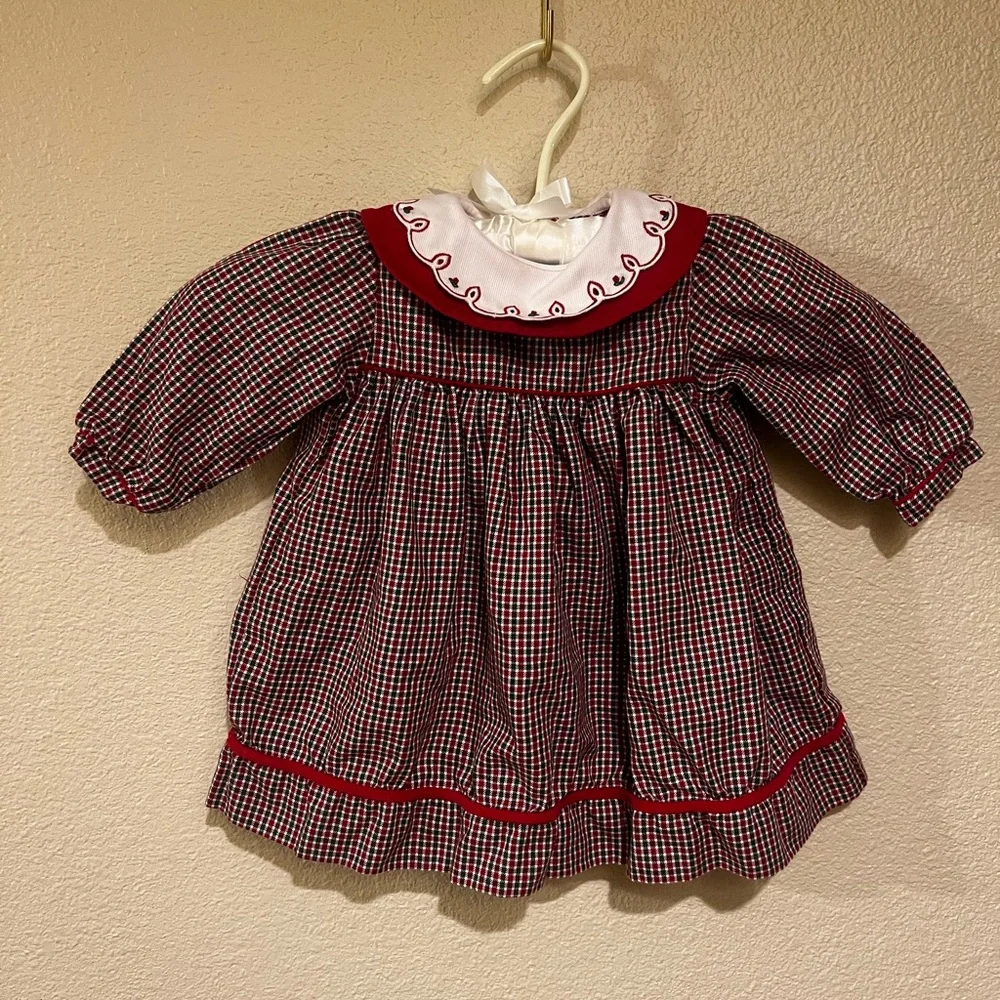 Petit Ami Vintage Style Infant Girls Christmas Dress